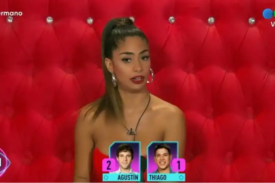 Daniela nominó a Agustín y a Thiago.