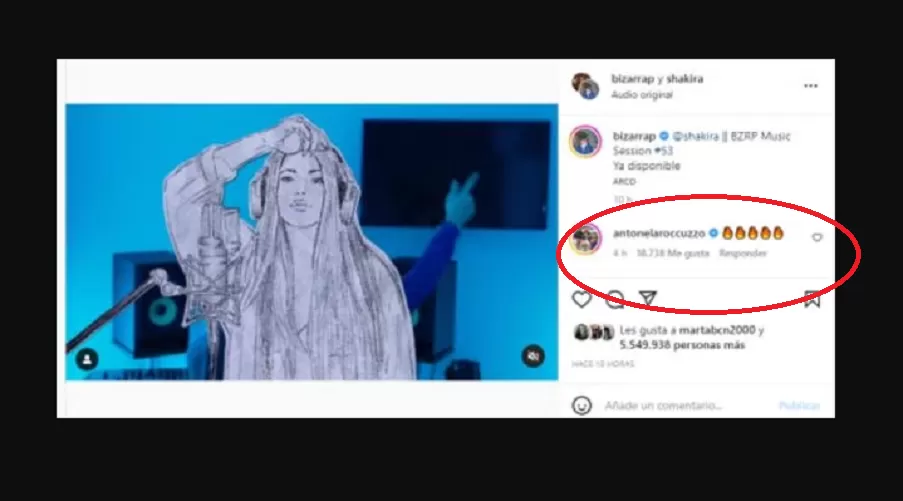 Antonela Roccuzzo expresó su apoyo a Shakira tras el estreno de su tema con Bizarrap