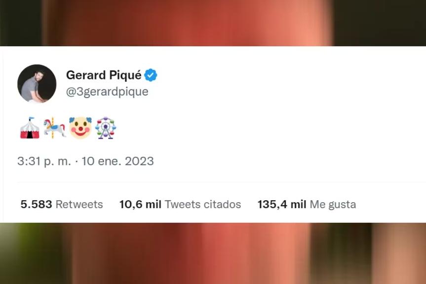 El tuite de Piqué antes del lanzamiento de la canción de Shakira con Bizarrap