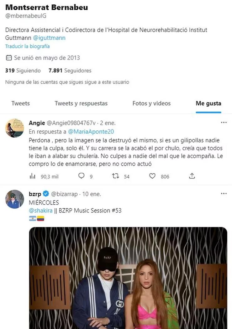 El Twitter de la mamá de Gerard Piqué