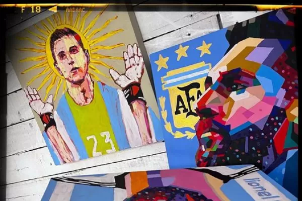 Locura por la Scaloneta: los artistas reciben encargos de murales, pinturas y dibujos