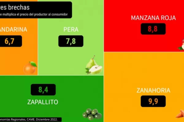 En diciembre, se registró una brecha de precios entre campo y góndola de 3,4 veces