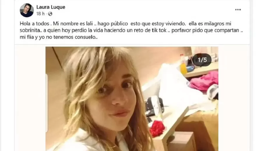 Conmoción en Santa Fe: una niña murió cuando intentaba cumplir un reto viral de TikTok