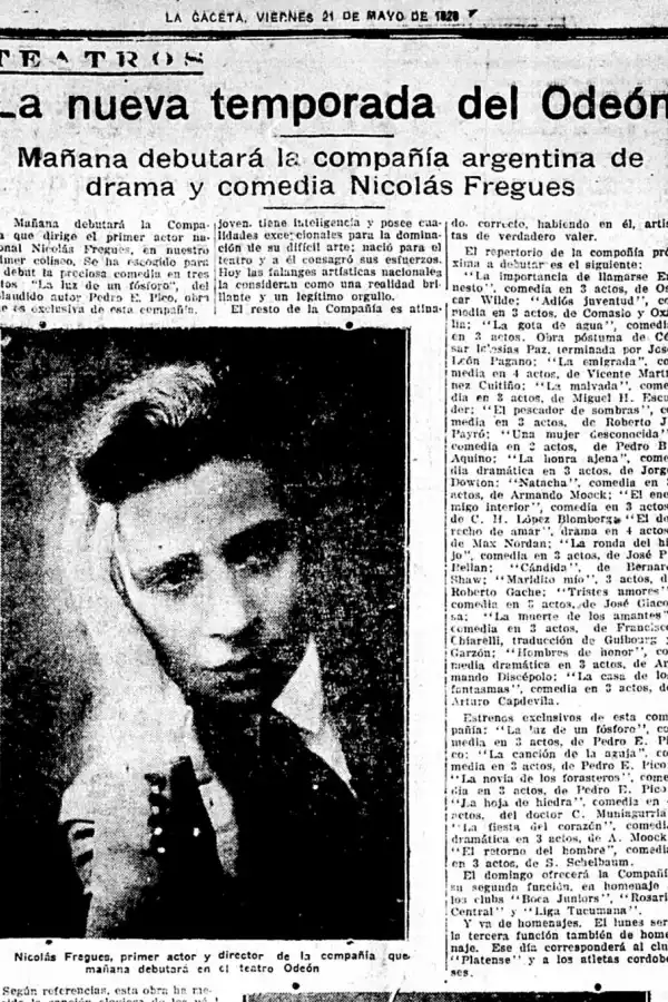 FAMOSO. La compañía Fregues actuó por casi tres semanas, en doblo función, alcanzando las 40 representaciones. 