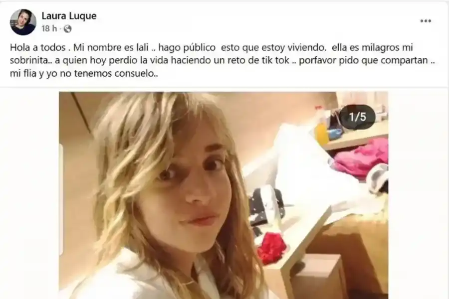 Una niña de 12 años murió en Santa Fe al intentar cumplir un reto viral de TikTok