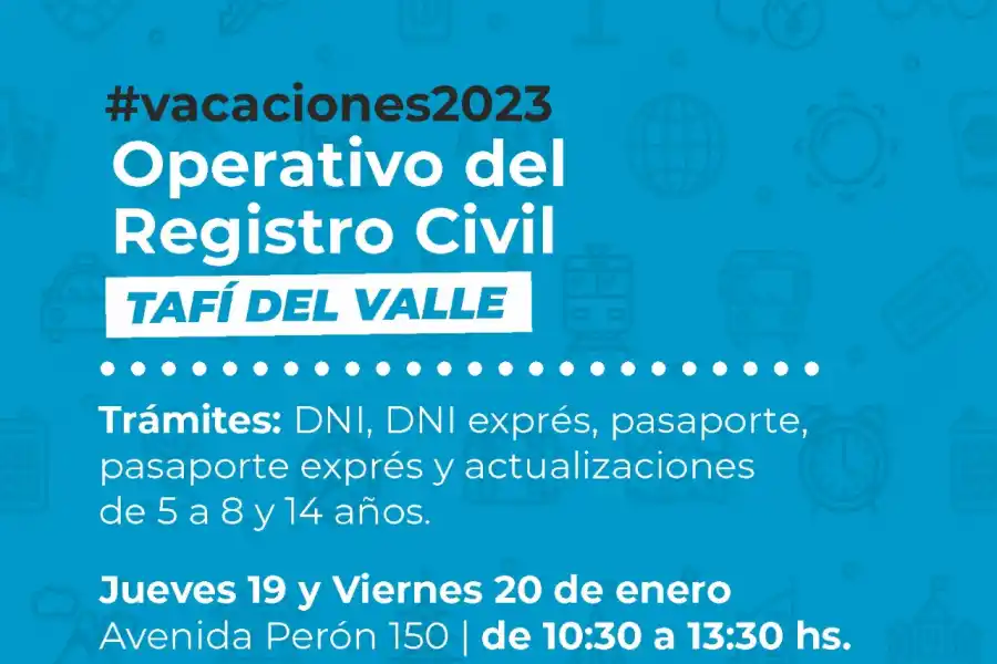 Tafí del Valle: el Registro Civil realizará un nuevo operativo