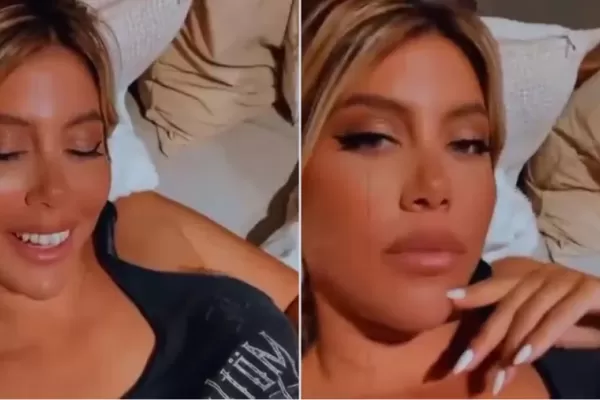 “Se me ve el pe….”: el blooper hot de Wanda Nara en un vivo de Instagram