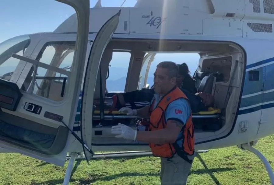 Personas accidentadas debieron ser evacuadas en helicóptero desde la Cumbre del Matadero y Chasquivil