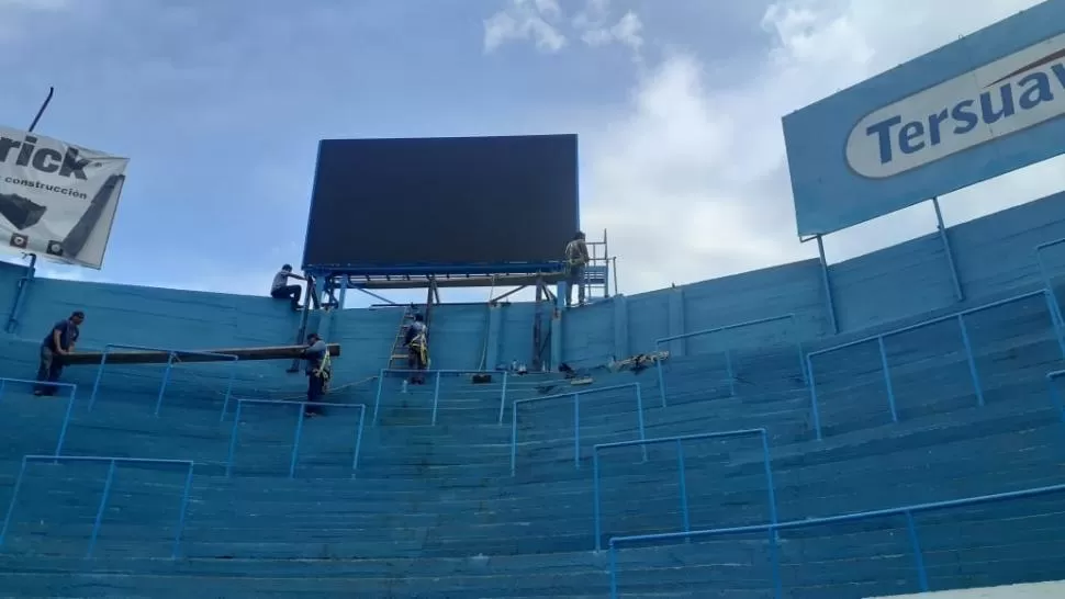 EN MARCHA. La pantalla tendría su debut ante Talleres, por la Liga Profesional.