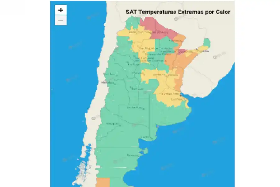 Calor extremo en Argentina: en qué ciudades se registraron las temperaturas más altas
