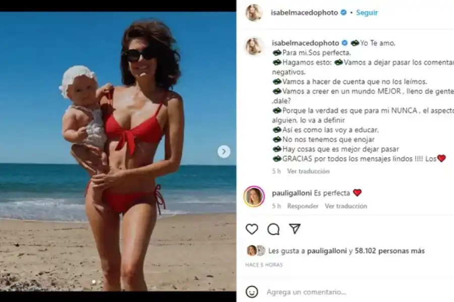Isabel Macedo volvió a hablar sobre las críticas a su beba: “me daría miedo que mis hijas pudieran leer lo que escribieron”