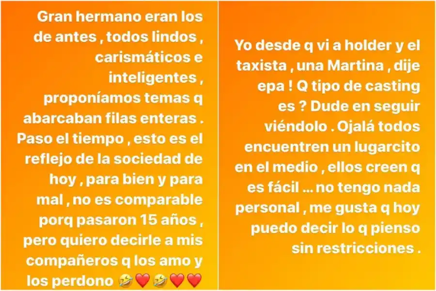 Marianela Mirra criticó al público de Gran Hermano y pidió sacar a un participante: “No me gusta”