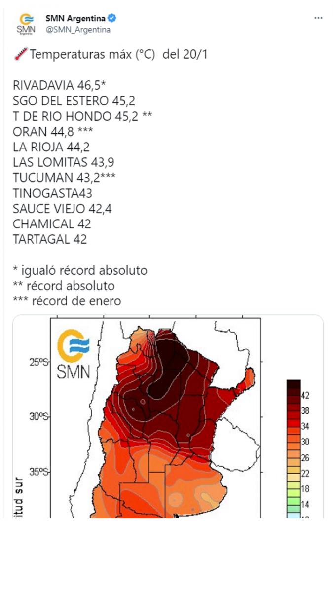 Tucumán registró un nuevo récord de temperaturas extremas en enero