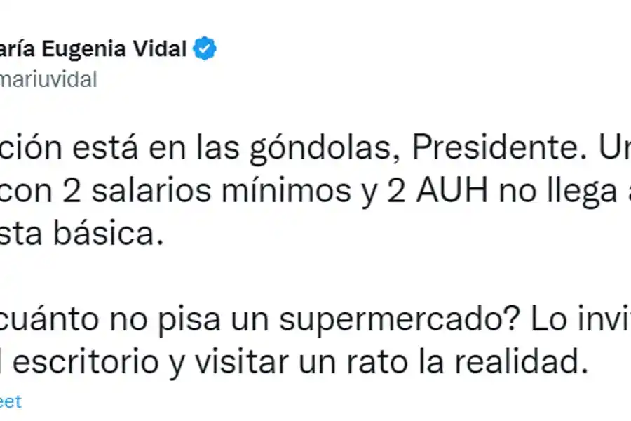 La oposición rechazó las declaraciones de Alberto Fernández sobre la inflación