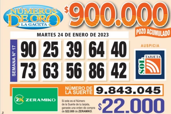 Los Números de Oro de LA GACETA del 24 de enero de 2023