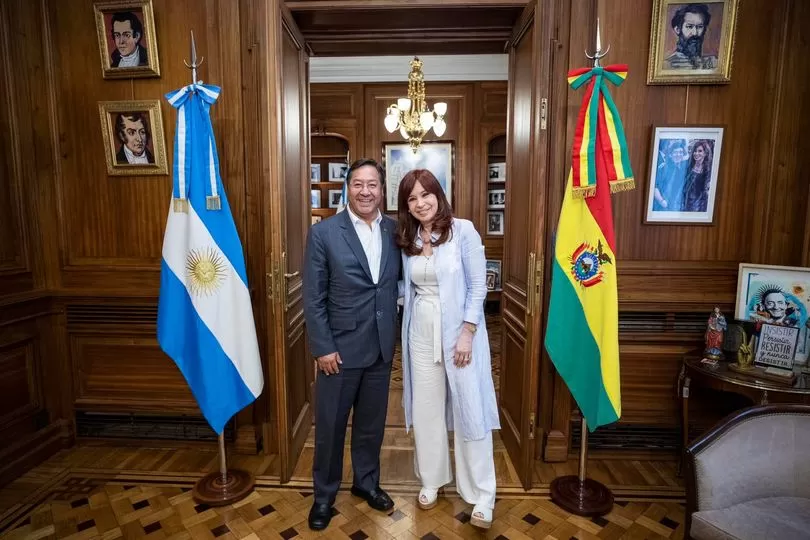 Cristina Kirchner se reunió con el presidente de Bolivia en el Senado