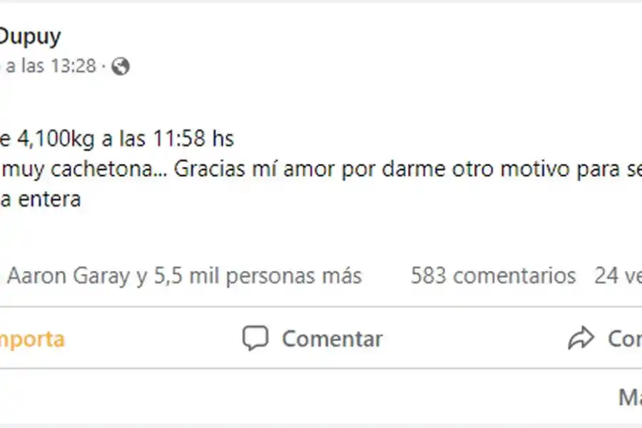 A días del fallo por el crimen de Lucio Dupuy, su padre tuvo una hija: “llegó Matilda, un motivo para seguir”