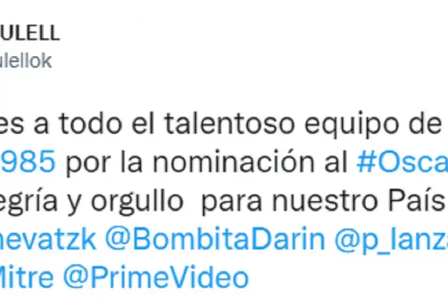 Argentina 1985: los mensajes de los famosos por la nominación al Oscar