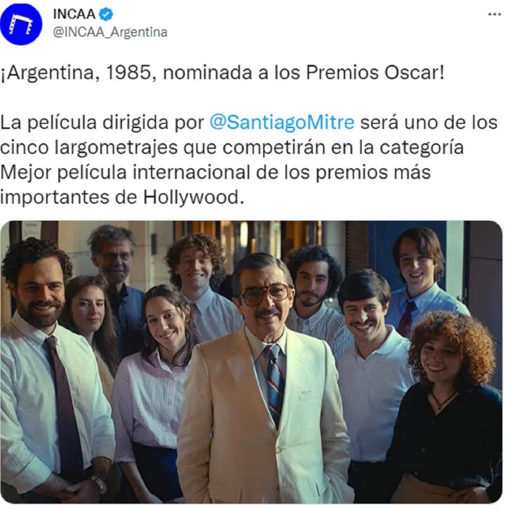 Argentina 1985: los mensajes de los famosos por la nominación al Oscar