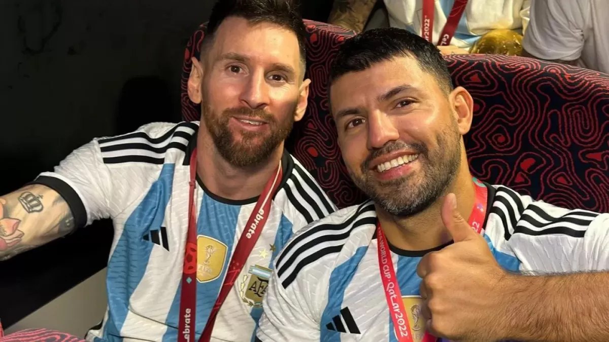 Lionel Messi y el Kun Agüero.