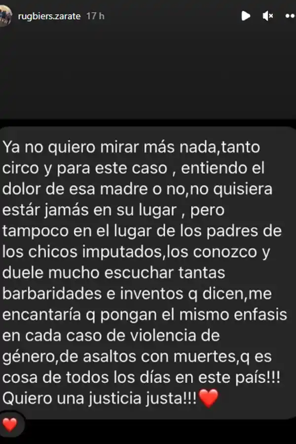 “Le pedimos a la Virgen”: la polémica cadena de oración para los rugbiers que organizaron en Instagram