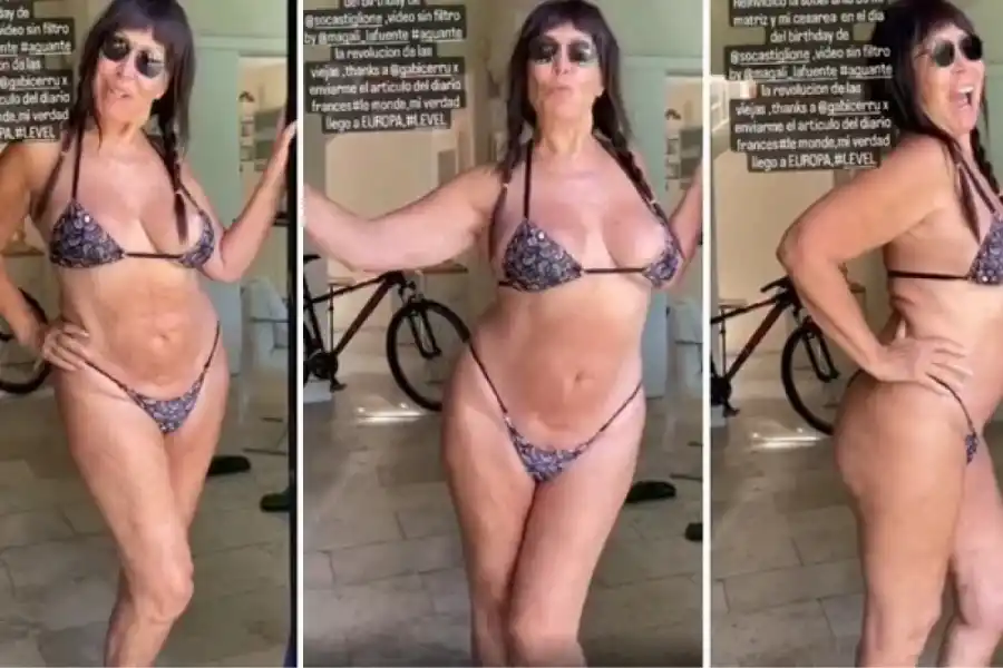 “Aguante la revolución de las viejas”: Moria Casán volvió a ser viral al mostrar su cuerpo al natural