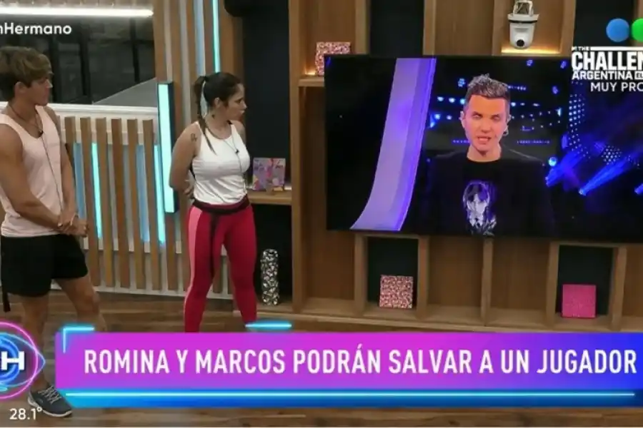 Marcos y Romina salvarán a un participante de la placa de nominados.