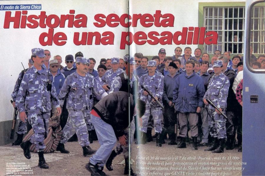 Tapa de la Revista Gente en 1996 luego del motín en Sierra Chica.
