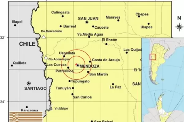 Un fuerte temblor de 3,9 sacudió a Mendoza durante la mañana