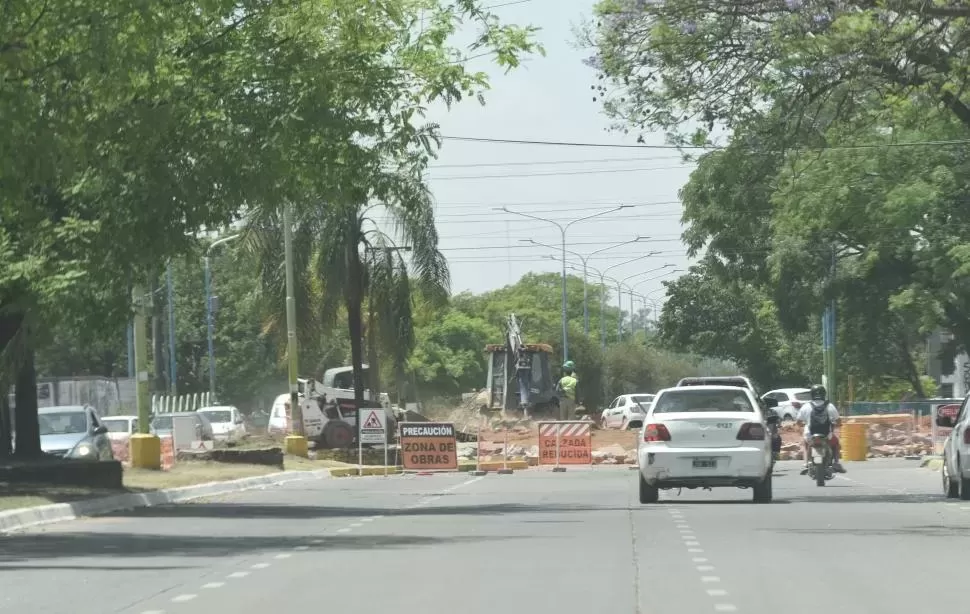 Obras en la  inserción de Avenida Perón, Ruta Provincial N°315 y Avenida Belgrano 