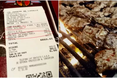 El ticket de una parrilla que se volvió viral por cobrar un recargo por “Argentina campeón del mundo”