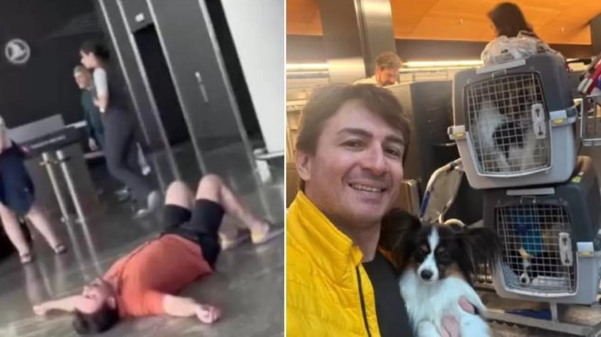 El hombre que perdió a sus perros en un aeropuerto se reencontró con ellos 