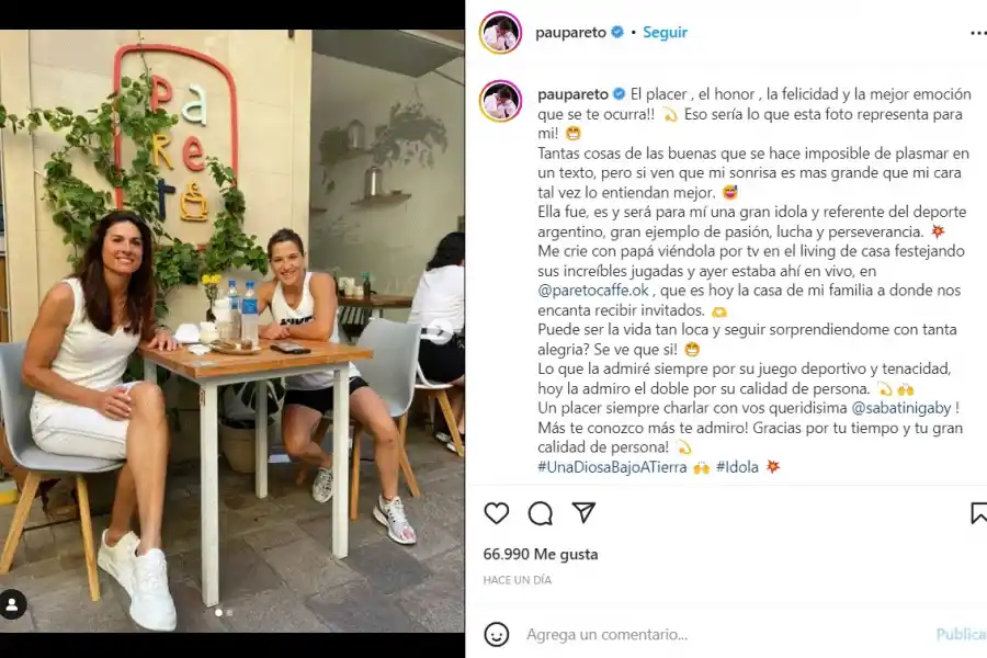 Foto tomada de Instagram / @paupareto.