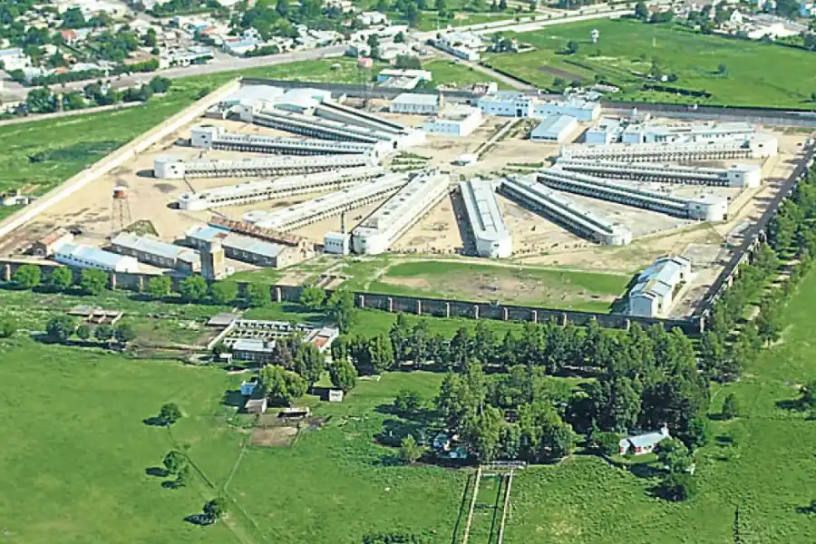 Vista aérea del penal de Sierra Chica