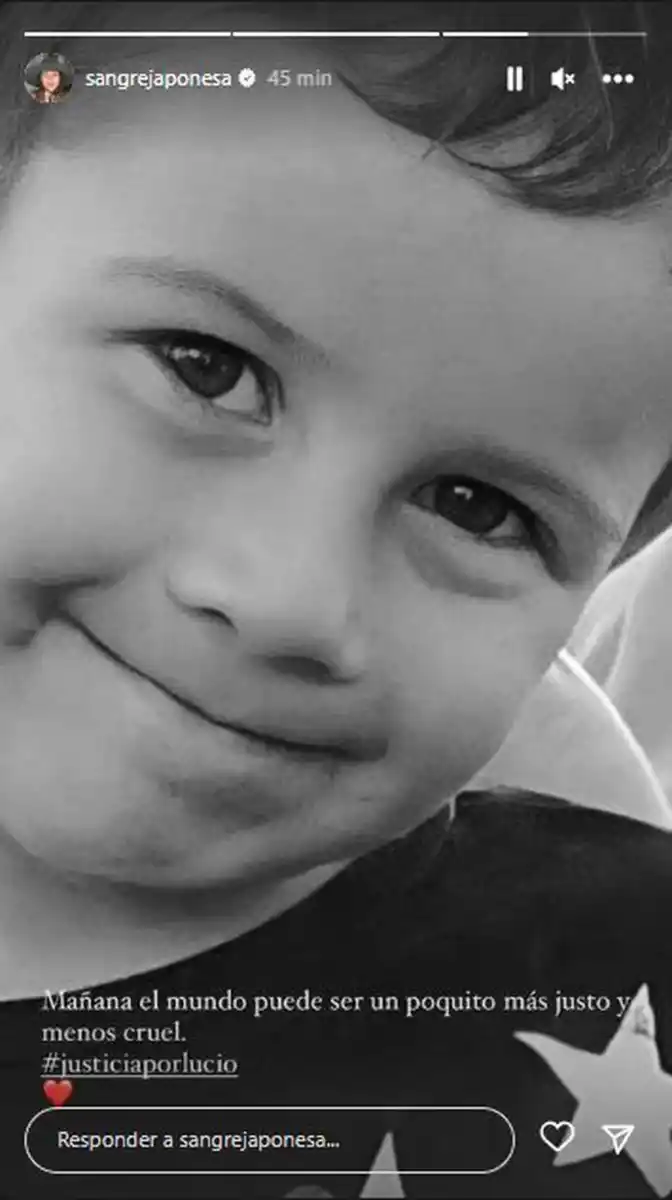 La China Suárez pidió justicia por Lucio Dupuy: “El mundo puede ser un poco más justo”