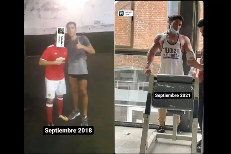 La impactante foto que compartió Tomas Holder antes de tomar anabólicos