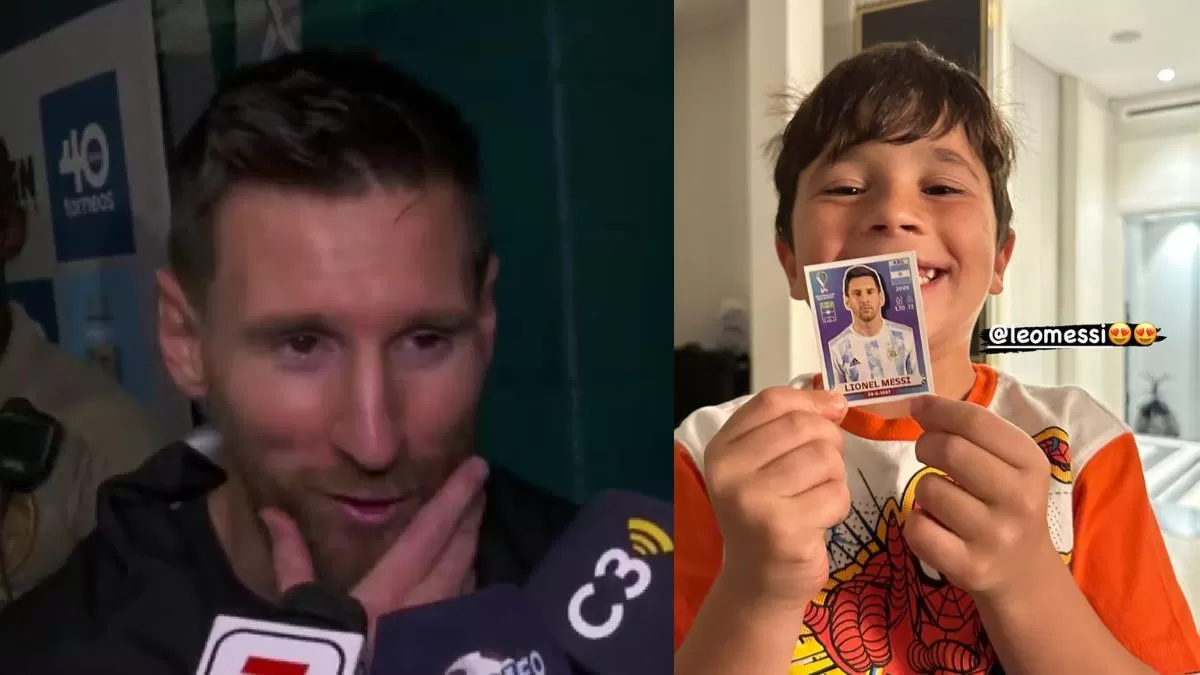 Lionel Messi contó como fue la reacción de su hijo cuando le tocó la figurita donde estaba él.