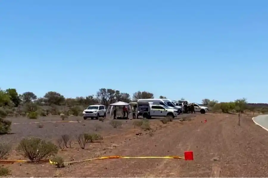 El lugar donde fue hallada la cápsula radioactiva en Australia.