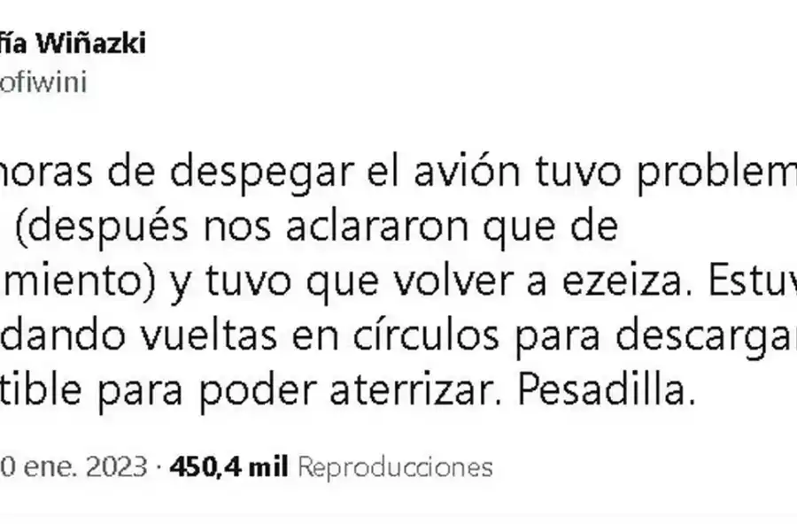 Susto en Buenos Aires: un avión voló en círculos durante cinco horas para descargar combustible y regresar a Ezeiza