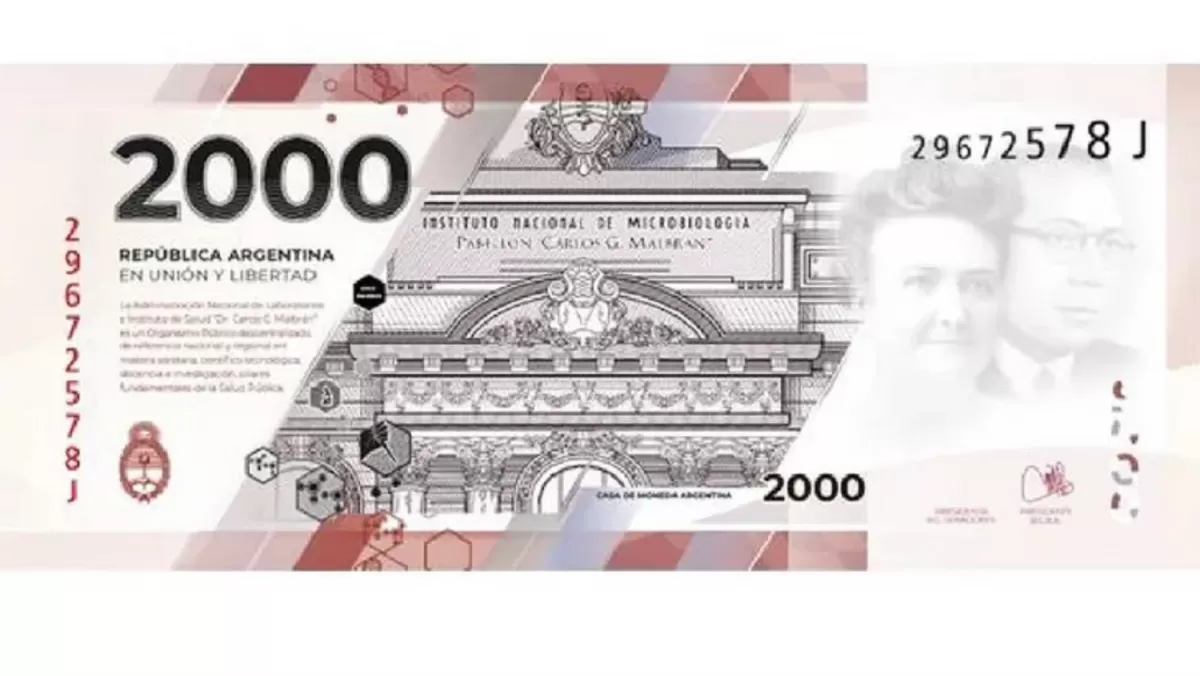¿Cómo será el nuevo billete de $ 2.000 que entrará en circulación en el segundo semestre?