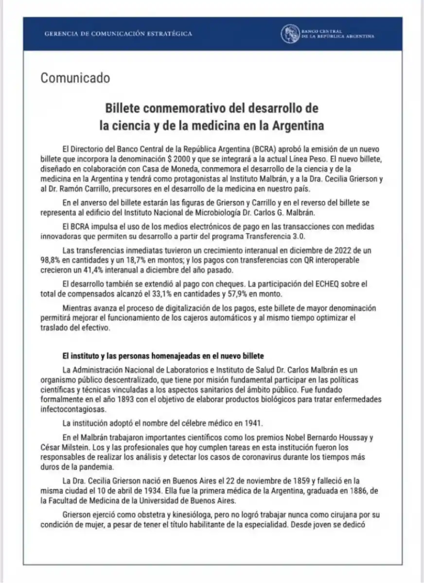 Billete de $2000: desde cuándo circulará en el país