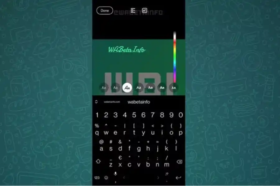 WhatsApp lanzó un nuevo editor de texto. - Foto: Captura de pantalla realizada por WABetaInfo