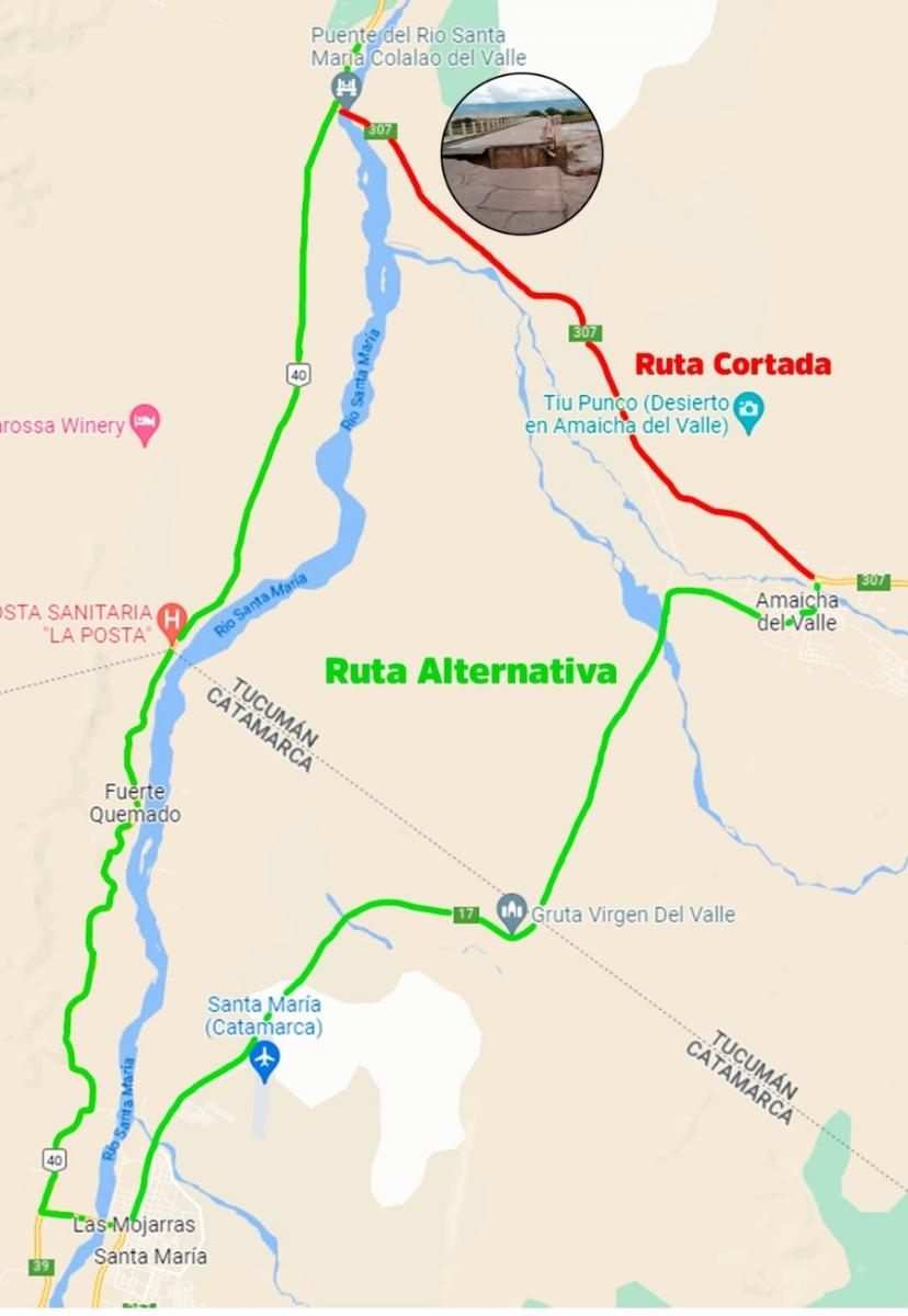 Video: volvió a desbordar el río Santa María, esta vez a la altura de Colalao del Valle