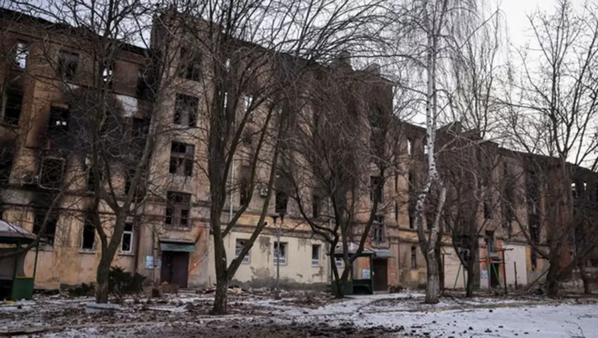 EN RUINAS. La ciudad de Bakhmut, en la región de Donetsk, ha sido constantemente el campo de batalla de las tropas rusas y ucranianas.