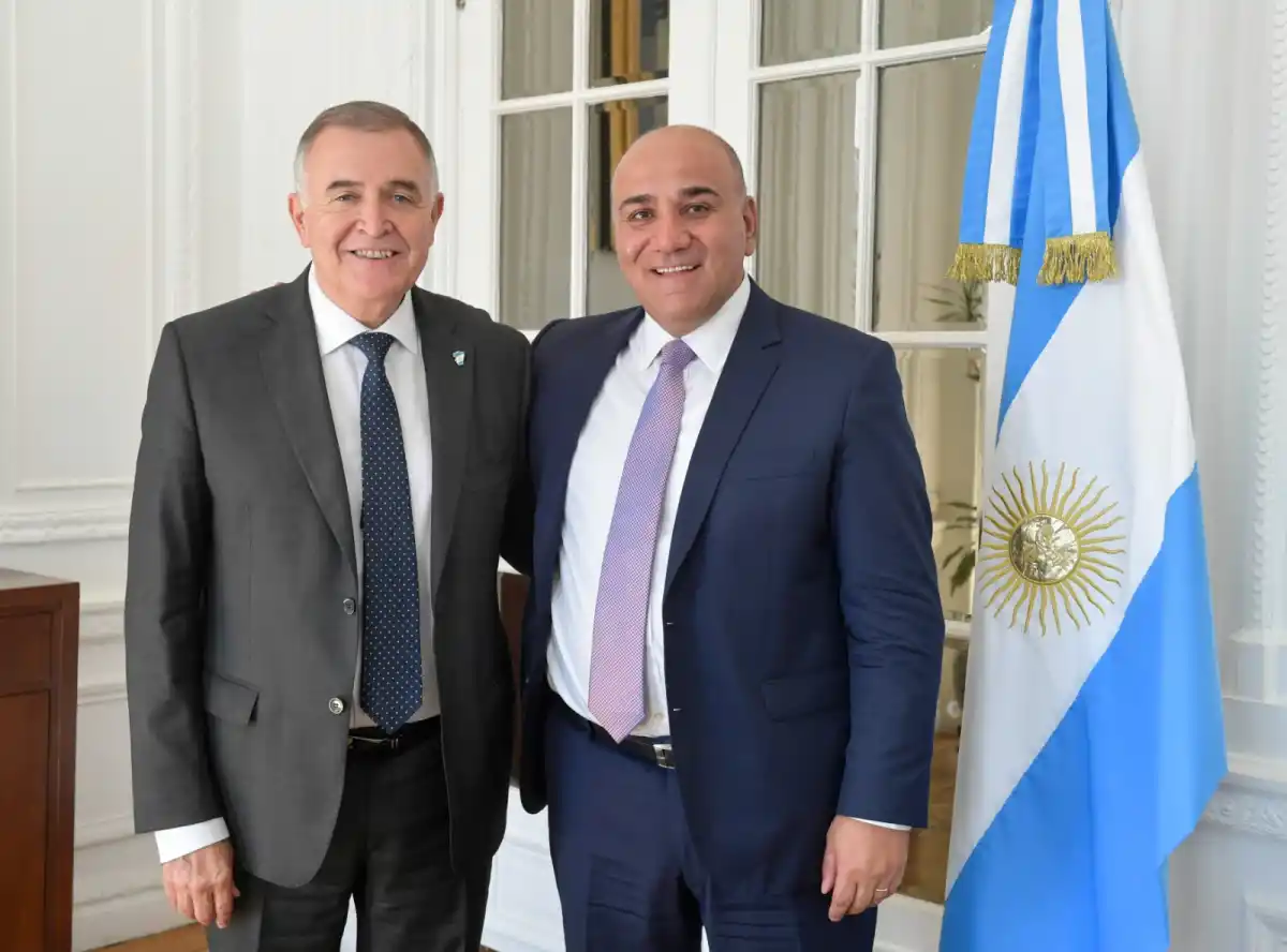 EN LA CASA ROSADA. Jaldo, junto a Manzur. Foto de Comunicación Pública