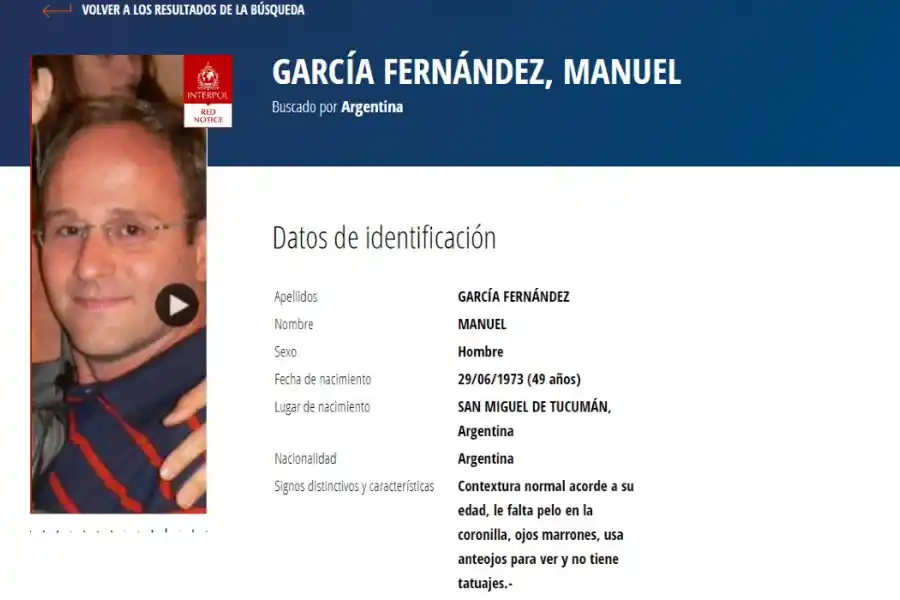 Captura tomada de interpol.int