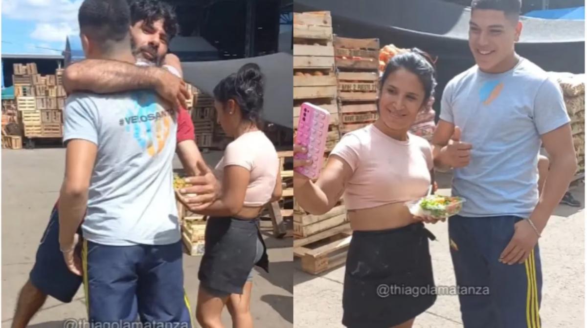 Thiago Medina pasó por el mercado central y causó furor
