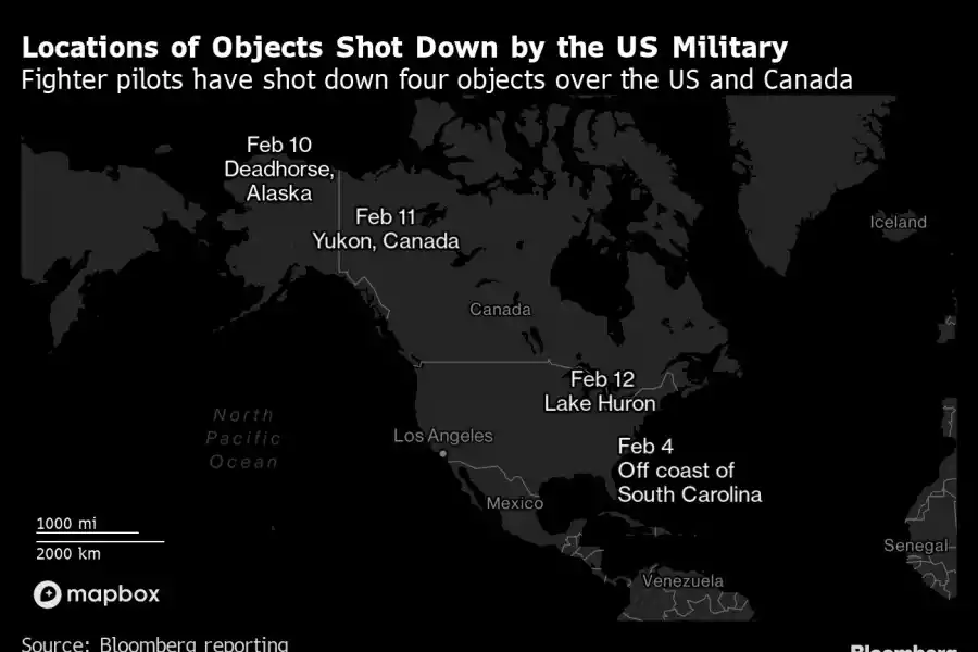 Son cuatro los objetos derribados por Estados Unidos y aún no hay certezas a cerca de qué son.