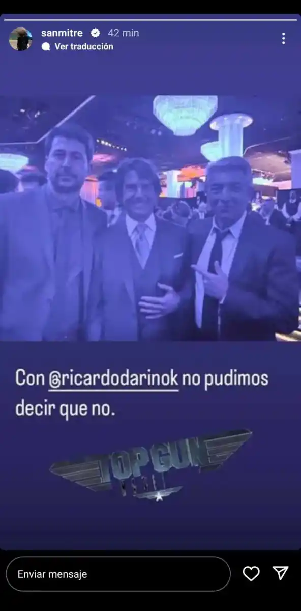 Ricardo Darín se sacó una foto con Tom Cruise en la previa a los premios Oscar