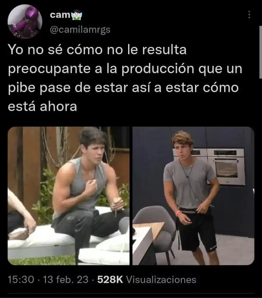 Perder peso en Gran Hermano: ¿Qué está pasando con Marcos?